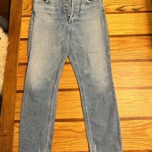 Agolde Men's Faded Blue Skinny Jeans